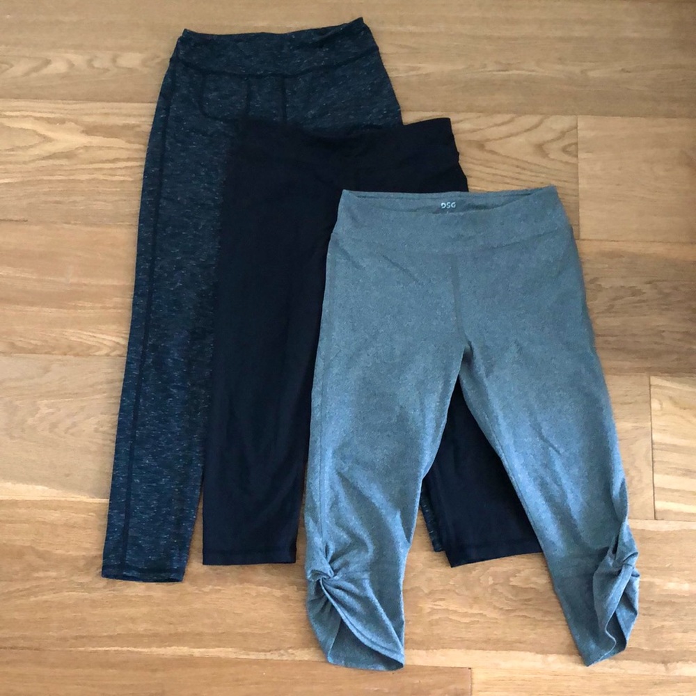 3 pairs assorted leggings ivivva, zella girl, dsg